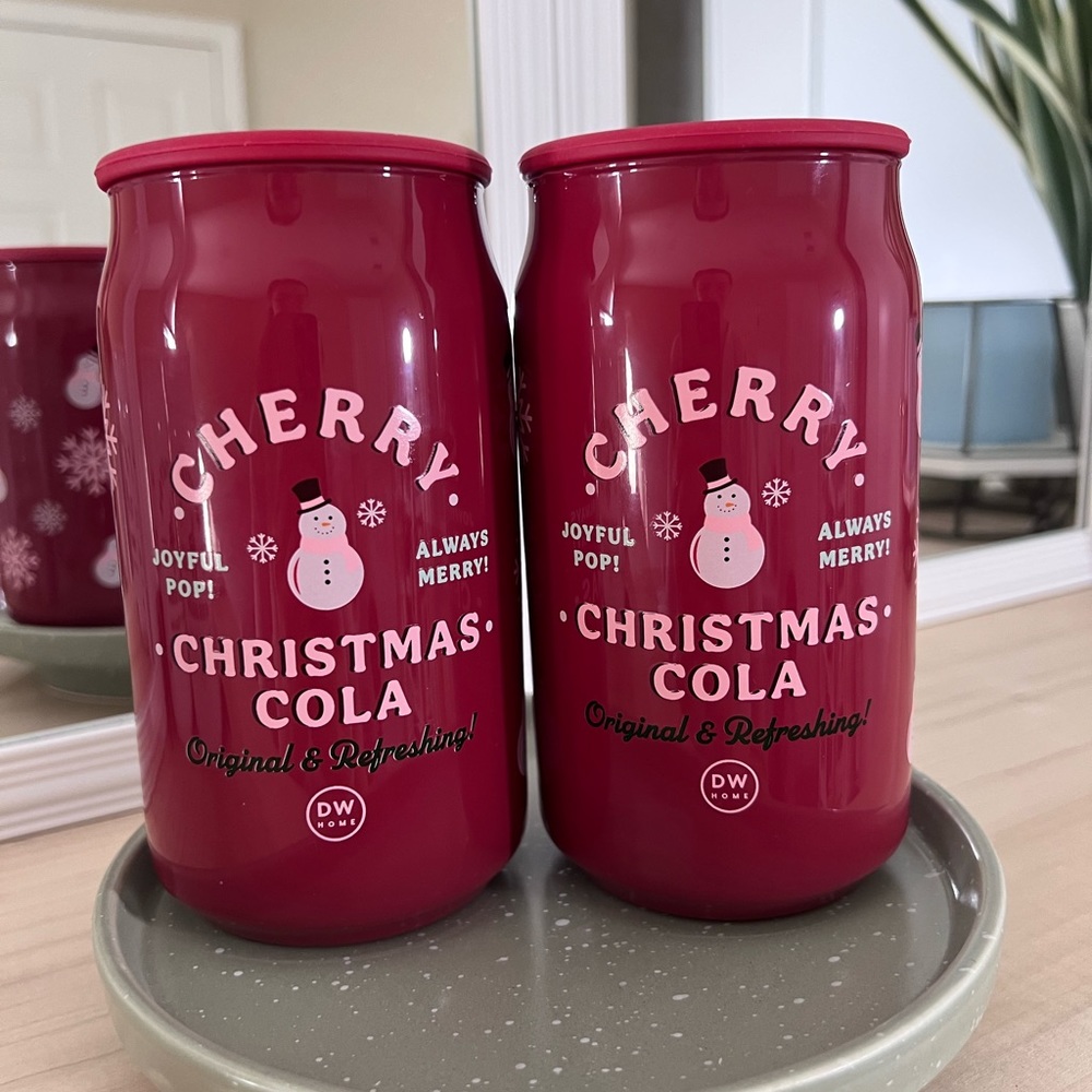 (2) DW HOME Cherry Christmas Cola